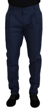 Dolce & Gabbana Blue Cotton Chino Formal Pants -   -  Dolce & Gabbana.
